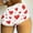 #3Red, variant on Byworldtasic Womens Shorts Women's Cute Micro Pajamas Shorts Heart-Shaped Gradient Print Sexy Elastic Waist Shorts