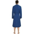 thumbnail image 2 of U2SKIIN Mens Cotton Blend Robes, Lightweight Soft Spa Knit Bathrobe for Men,(Royal Blue,S/M), 2 of 4