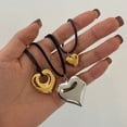 thumbnail image 2 of Love Pendant Necklace Stainless Steel Geometric Heart Clavicle Chain for Women 41-50cm, 2 of 5