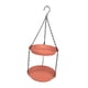 thumbnail image 2 of Comedero colgante para pájaros para exteriores, ideal para amantes de las aves, fácil de limpiar, para niños, con doble placa. Marrón rojo, 2 of 9