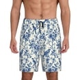 thumbnail image 3 of Lsque Vintage Floral Birds Mens Sleep Pajama Shorts,Short Pajama Pants, Cotton Ultra-Soft Knit-4X-Large, 3 of 9