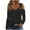 Black, variant on Womens Tops Short Sleeve Women's Fashion Casual Solid Color Long-Sleeved Blouse Going out Tops for Women