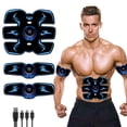 thumbnail image 2 of EMS Muscle Stimulator Abdominal Trainer Abs Toner Arm Belly Leg Exercise Workout Lose Weight Fat Burn Home Gym Fitness Equipment (blue), 2 of 7