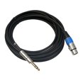 thumbnail image 1 of Cable de micrófono Cable Xlr Jack auxiliar Trs 6,35mm/6,5mm para amplificador mezclador estéreo, 1 of 3