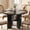 Black-A, variant on Bestier Round Dining Table for 4-6 People, 47" Circle Kitchen Table with Storage Shelf, Thickened Dinner Table for Dining Room, Living Room, Apartment, Walnut
