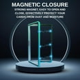 thumbnail image 4 of Magnetic Aluminum Graded PSA Slab Guard UV Resistant Glass 35PT Premium Protector Display Case For Standard PSA CGC Graded Sport Trading Cards - Aqua Storm, 4 of 8