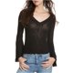 thumbnail image 2 of Free People Soo Dramatic Knit Blusa para mujer, negro, mediano Free People Tejer, 2 of 2