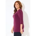 thumbnail image 4 of Catherines Women's Plus Size Embellished Stud Neckline Top, 4 of 6