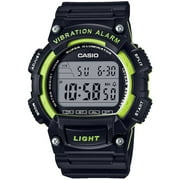 Casio Men's Sport Digital Watch with Vibration Alarm, Black/Green