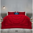 thumbnail image 2 of 5 Piece Luxury U Shape Pattern Comforter By D.N.G. BEDDINGS Set Premium Super Soft, 1000 Thread Count 100% Egyptian Cotton Twin/Twin XL Size Red Color, 2 of 9