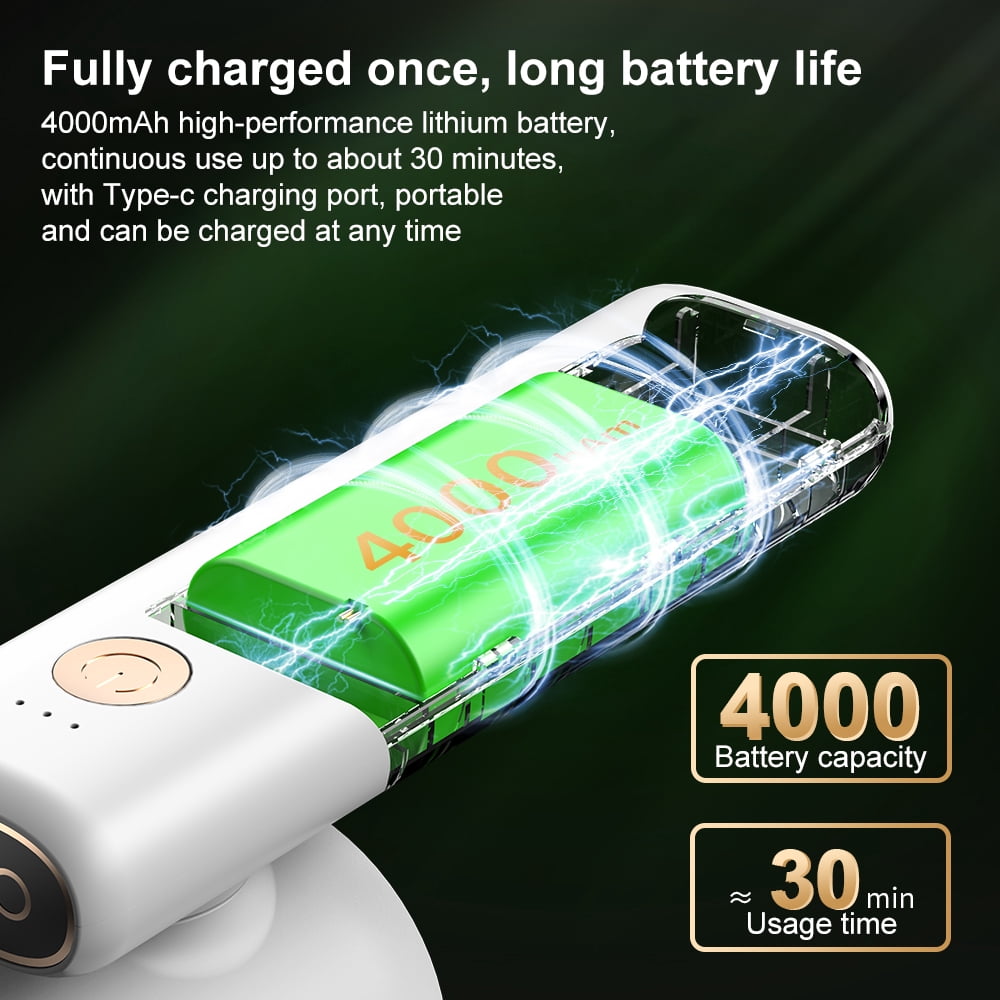 Pecham 10000Pa Mini Car Vacuum Cleaner, 4-in-1 Handheld Vacuum with Dual LED Light for Wet/Dry, Portable Car Vacuum Cordless with Multi-Nozzles for Home, Car and Pet Hair