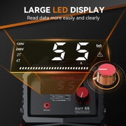 ARCCAPTAIN 55A Plasma Cutter,Non-Touch Pilot ARC Air Plasma Cutting Machine,Large LED Display,1/2 Clean Cut,Post Flow,120/240V Dual Voltage IGBT Inverter,2T/4T,and 1/4-18 NPT, for Beginners DIY
