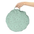 thumbnail image 2 of Floral Round Floor Cushion with Handle, Spring Season Themed Vintage Pattern with Flower Petals Blossom, Decorative Pillow for Living Room & Dorms, 18" Round, Almond Green and Taupe Grey, by Ambesonne, 2 of 4