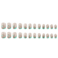 thumbnail image 5 of Fofosbeauty 24pcs Square Fake Press-on Nails for Girls Women,Geometric Lines, 5 of 9