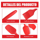 thumbnail image 3 of Utensilios Silicona Cocina Palas Espatulas Reposteria 6 Set Rojo, 3 of 5