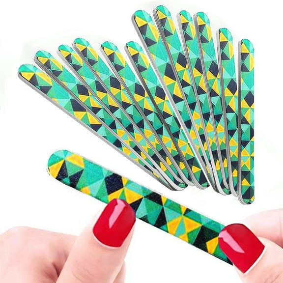 12 Pc Nail Art Sanding Files Manicure Buffer Emery Boards Double Sided Fine Grit