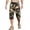 #01Khaki, variant on Men's Camo Cargo Capri Shorts Elastic Waist Drawstring Casual 7/8 Cropped Pants with Multi Pockets Green XL