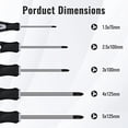 thumbnail image 4 of Tri-Wing Screwdriver Set (5 Pack in the Following Sizes: 1.5, 2.5, 3.0, 4.0, 5.0) Forged Steel with TriWing Y 3 Point Magnetic Tips & Soft Ergonomic Handle, 4 of 4