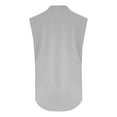 thumbnail image 4 of Basic Sleeveless Shirts For Women V Neck Classic Elegant Casual Button T Shirts Lightweight Summer Basic Blouses Vacation Clothes Grey L, 4 of 5