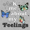 thumbnail image 2 of Junior's Lost Gods My Feelings Butterflies  Graphic Tee Heather Gray 3X, 2 of 4