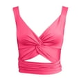 thumbnail image 3 of Tank Tops for Women,Low Cut Sports Camisole Elastic Tight Fit Back Lace Up Suspender Casual Vest Top,Camisole Tops for Women,Hot Pink,S, 3 of 4
