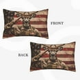 thumbnail image 2 of JUNZAN Patriotic Deer Soldier Salute Pillow Cases Standard Size, with Envelope Closure Bed Pillow Cases(without pillow core),14"x20" inches, 2 of 5