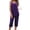 Purple, variant on Ekouaer Capri Pajama Sets for Women 2 Piece Soft Cute Pjs Round Neck Sleeveless Lounge Set for Summer Sleepwear