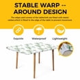 thumbnail image 4 of Summer Botanical Table Cloths for 5 Foot Rectangle Tables, Green Spring Floral Birds Watercolor Patio Waterproof Elastic Fitted Tablecloths, Washable Rectangular Table Cover for Camping, 4 of 8