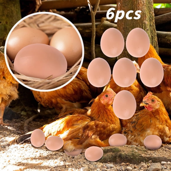 Daisyyozoid Wholesale 6PCS Mannequin Oeufs Faux Oeufs Plastique Aide Pondre Poule