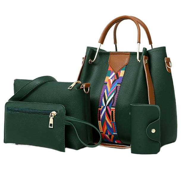 Qarigey Bolso de hombro con gran capacidad de almacenamiento práctico y cómodo bolso de mensajero bolsos simples Bolsas de mensajero y de hombro verde