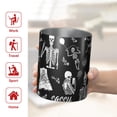 thumbnail image 5 of 12oz Coffee Tumblers Halloween Skeleton Fun Pattern Stainless Steel Vacuum Insulated Travel Tumbler Coffee Cups Mug with Lid and Straw with Cleaning Brush for Cold & Hot Drinks, 5 of 5