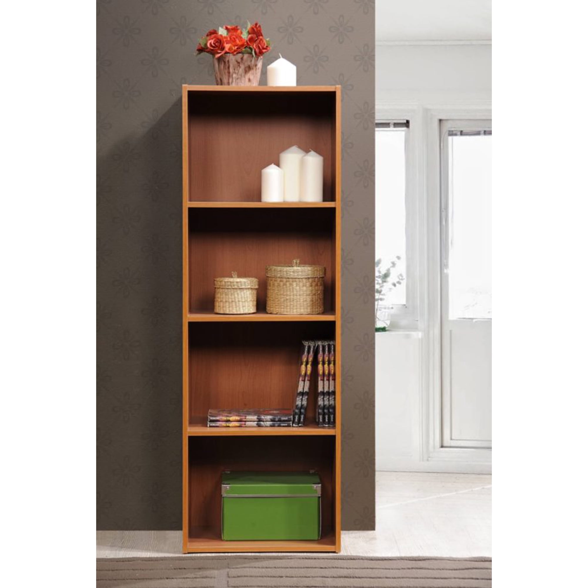 Indoor Modern Home Decorative Furniture 4-Shelf Bookcase