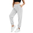 thumbnail image 3 of LIaqionyy Women's Corduroy Jogger Pants High Waist Drawstring Straight Leg Baggy Casual Sweatpants with Pockets, 3 of 8