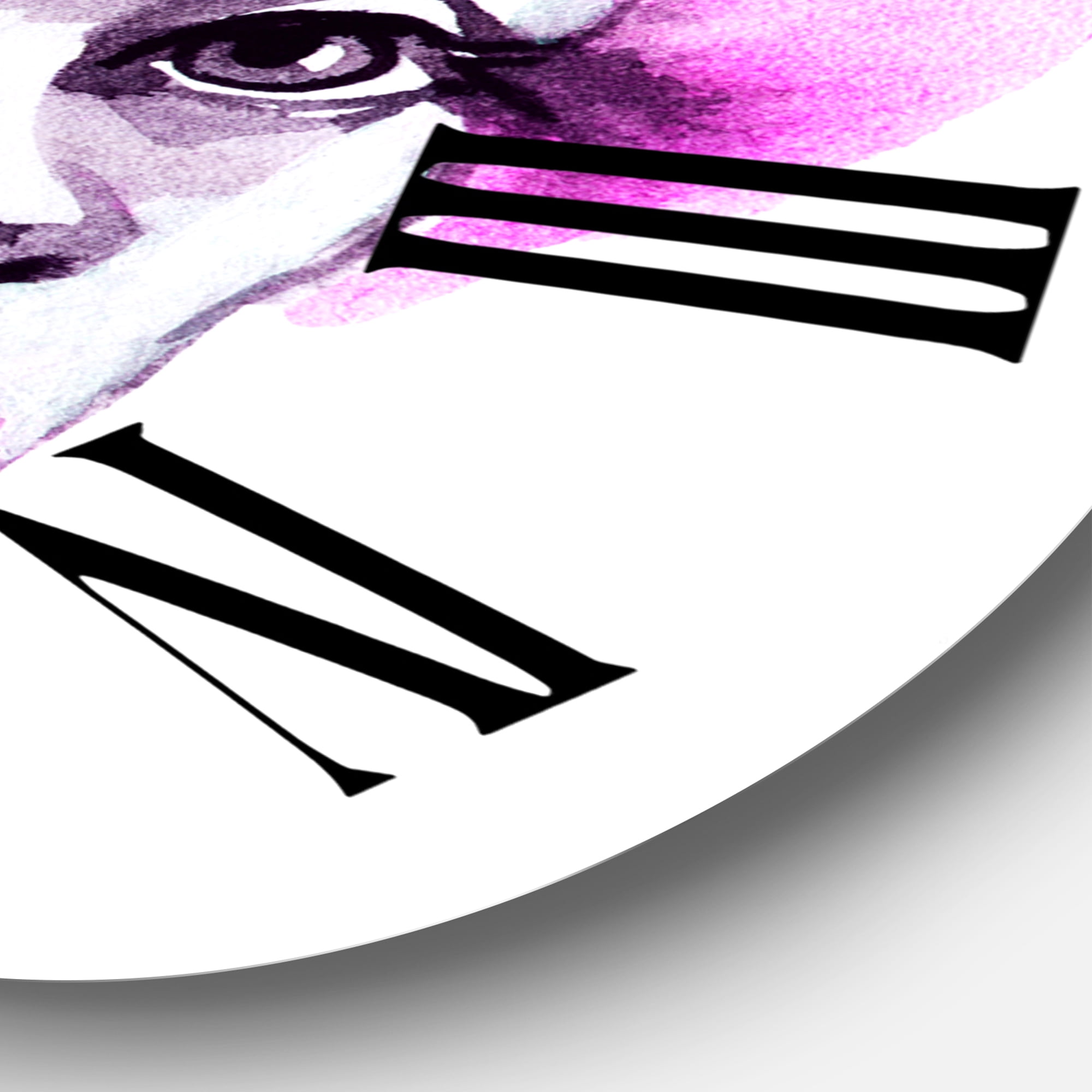 Designart 'Afro American Woman Fashion Portrait' Modern Wall Clock