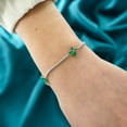 thumbnail image 6 of 3.5 Carat Emerald Butterfly and Diamond Charm Tennis Bracelet, 6 of 8