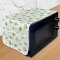 thumbnail image 1 of Woodland Microwave Oven Cover, Repeating Pastel Themed Pattern with Floral Design Trees, Water Resistant Organizer with Pockets for Kitchen, 36" x 12", Pastel Green Multicolor, by Ambesonne, 1 of 4