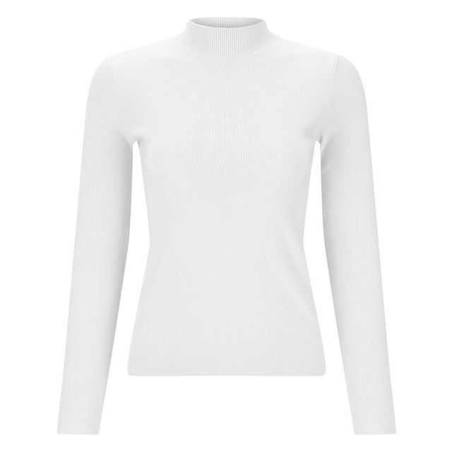 WEAIXIMIUNG Demi-Col Roulé avec un Chandail sur le Dessus pour Femmes Automne et Hiver