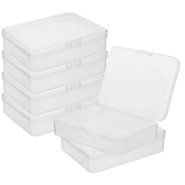 BERTDOMD 6pcs Clear Storage Box Jewelry Storage Cases Clear Beads Organizing Boxes Clear Plastic Boxes