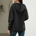thumbnail image 4 of Y2K Loose Zip Hoodie Women Long Sleeve Full Zipper Sweatshirt Drawstring Casual Fall Winter Oversized Solid Jacket With Pockets, 4 of 4
