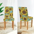 thumbnail image 4 of Sunflower Chair Covers Set of 4, Stretch Kitchen Chair Slipcovers Washable Removable Dining Chair Covers Protector for Dining Room, Hotel and Ceremony, 4 of 5