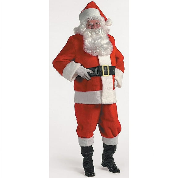 Halco Men's Red Plush Santa Suit Costume - Size X-Large