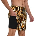 thumbnail image 2 of Daiia Zebra Mens Swim Trunks Swim Shorts Quick Dry Swim Shorts with Mesh Lining Pockets-3X-Large, 2 of 9