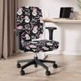 thumbnail image 6 of Chririnla Christmas Santa Pattern 2 Piece Computer Office Chair Cover for Boss Chair Stretch Easy to Install Office Computer Chair Covers Polyester Fabric Rotating Chair Protectors, 6 of 8