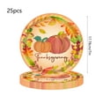 thumbnail image 3 of ​25-Count Thanksgiving Paper Plates 7 Inch - Disposable Fall Pumpkin & Leaf Pattern Tableware, Harvest Party Dining Supplies for Holiday Gatherings & Halloween Events​​ Multicolor, 3 of 6