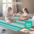 thumbnail image 4 of ODIKA 6'x9' Machine Washable Non-Slip Area Rug, Contemporary Featuring Bold Teal and High Traffic Rug, Teal, 80712, 4 of 7