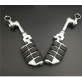 thumbnail image 5 of HTT-MOTOR Chrome Adjustable Dually Highway P-Clamps Large Footpeg Footrest For Harley Davidson Sportster 883 1200 Street Bob Softail CVO with 1-1/2 inch (1.5") Front Engine Guard, 5 of 6