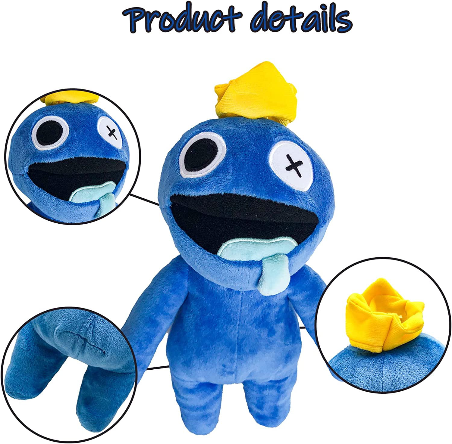 FOAUUH Rainbow Friends Plush Toy - 11.8 inch Blue Rainbow Friends Soft  Stuffed Plush Doll Halloween Christmas Birthday Party Gift for Best Friends  and Kids(Blue+Pink) 