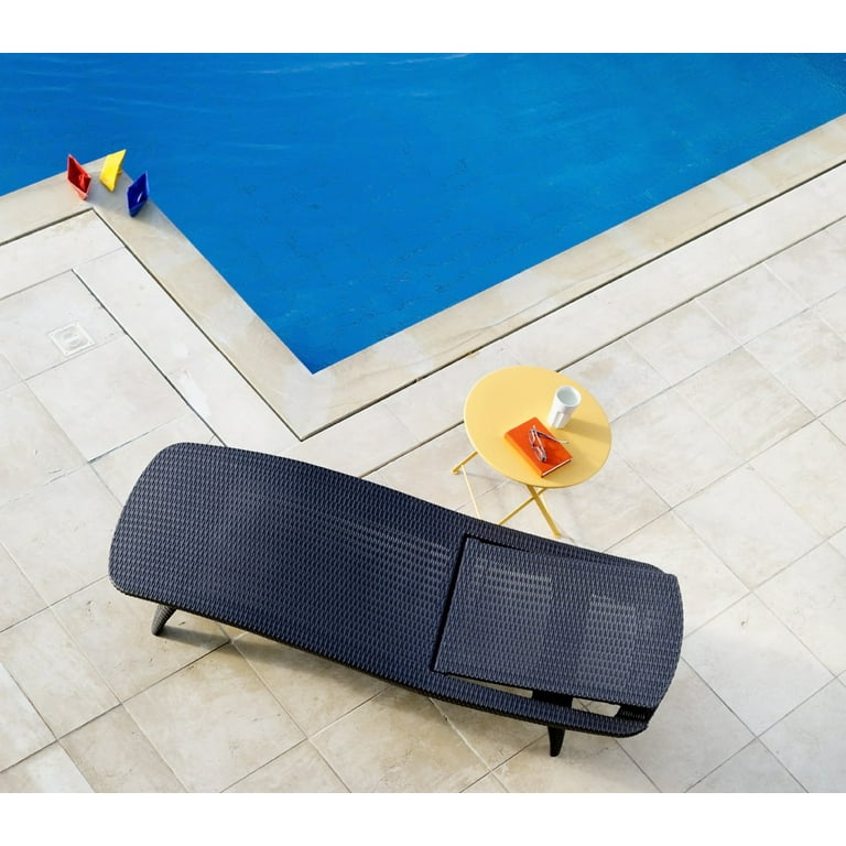 Keter Pacific Chaise Sun Lounger 2 Pack Adjustable Grey