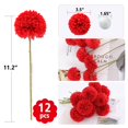 thumbnail image 2 of Crisantemos artificiales Rowfad Silk Red (12), 2 of 9