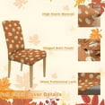 thumbnail image 4 of Fall Pumpkin Chair Cover Set of 4, Set Covers for Chair, Removable and Washable Dining Room, Living Room, Office 4 Packs. Suitable for Home, Hotel, Banquet or Party., 4 of 6